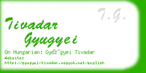 tivadar gyugyei business card